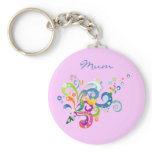 Colorful Carnival Streamers Design Key Chain