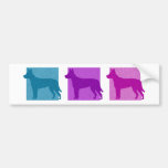 Colorful Carolina Dog Silhouettes Bumper Sticker