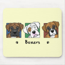 Colorful Cartoon Boxers Mouse Pads