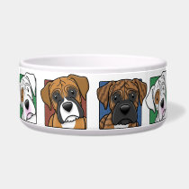 Colorful Cartoon Boxers pet bowls
