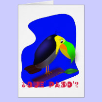 Colorful cartoon Toucan cards