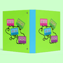 Colorful Cassette Tapes binders