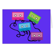 Colorful Cassette Tapes cards by toxiferous Colorful Cassette Tapes cards