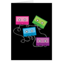 Colorful Cassette Tapes Card