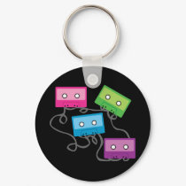 Colorful Cassette Tapes keychains