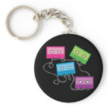 Colorful Cassette Tapes keychains