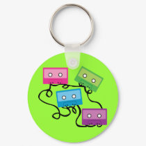 Colorful Cassette Tapes keychains
