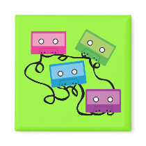 Colorful Cassette Tapes magnets by toxiferous Colorful Cassette Tapes magnets