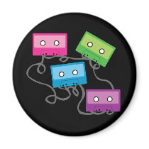 Colorful Cassette Tapes Fridge Magnet
