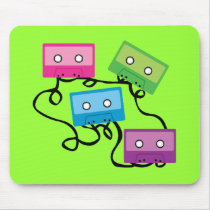 Colorful Cassette Tapes mousepads
