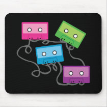Colorful Cassette Tapes mousepads