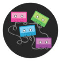 Colorful Cassette Tapes stickers