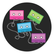 Colorful Cassette Tapes stickers