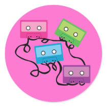 Colorful Cassette Tapes stickers