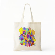 Colorful Cat Pattern Bag