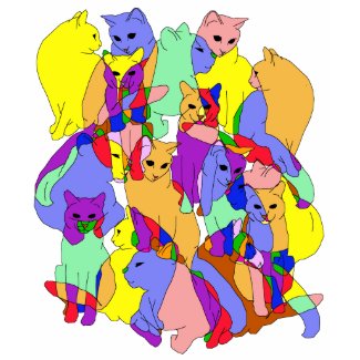 Colorful Cat Pattern shirt