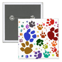 colorful cat paws pin