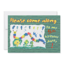 Colorful Caterpillar Personalized Invite