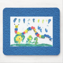 Colorful Caterpillar Mouse Pads