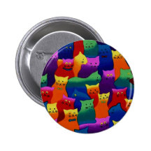 Colorful Cats Buttons