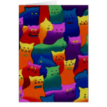 Colorful Cats Cards