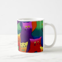Colorful Cats Coffee Mugs