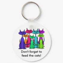 Colorful Cats Keychain by RedRider08 Colorful Cats Keychain