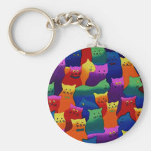 Colorful Cats Keychains