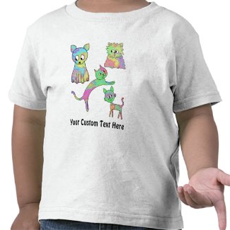 Colorful Cats. T Shirts