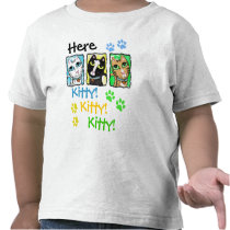 Colorful Cats Triptych T-Shirt
