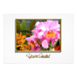 Colorful Cattleyas Personalized Announcement