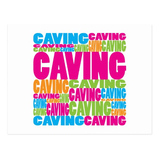 Colorful Caving Post Card