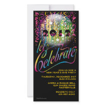 Colorful Celebration - New Year's Invitation Photo Card Template