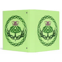 Colorful Celtic Knot Thistle Vinyl Binder