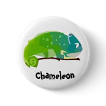 Colorful Chameleon Button