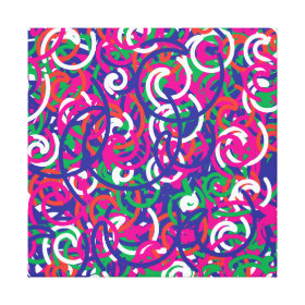Colorful Chaos Abstract Scribbles Pattern Design Stretched Canvas Prints