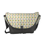Colorful checkerboard Rickshaw messenger bag
