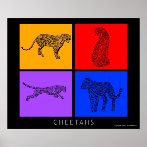 Colorful Cheetah Posters