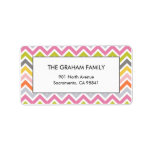 Colorful Chevron Address Labels labels