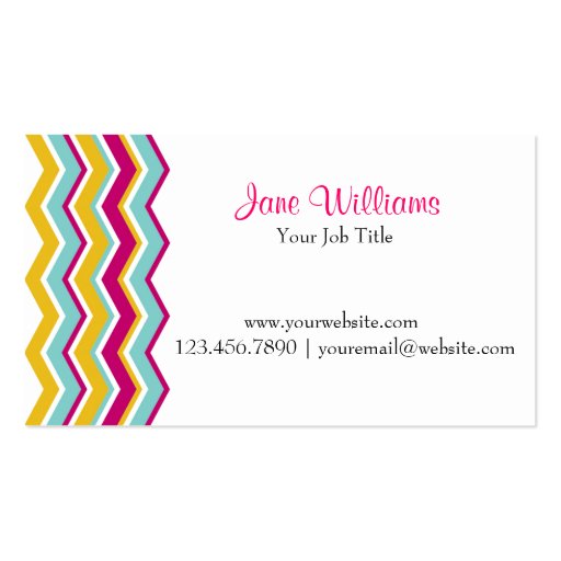 Colorful Chevron Business Card