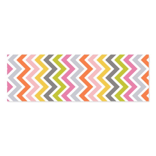 Colorful Chevron Custom Gift Tags Business Cards (back side)