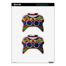 Colorful chevron damask pattern xbox 360 controller skins