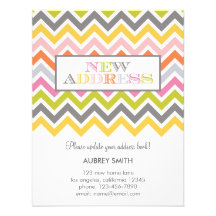 Colorful Chevron Moving Announcement