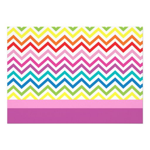 Colorful Chevron Party Invitation