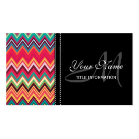 Colorful Chevron Pattern Double-Sided Standard Business Cards (Pack Of 100)