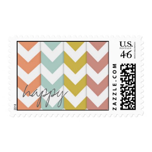 Colorful Chevron Stamp
