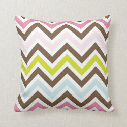 Colorful Chevron Stripes Throw Pillows