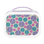 colorful chic roses pattern lunchboxes