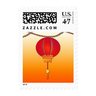 Colorful Chineses Lantern Stamp