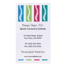 Colorful Chiropractic Business Cards